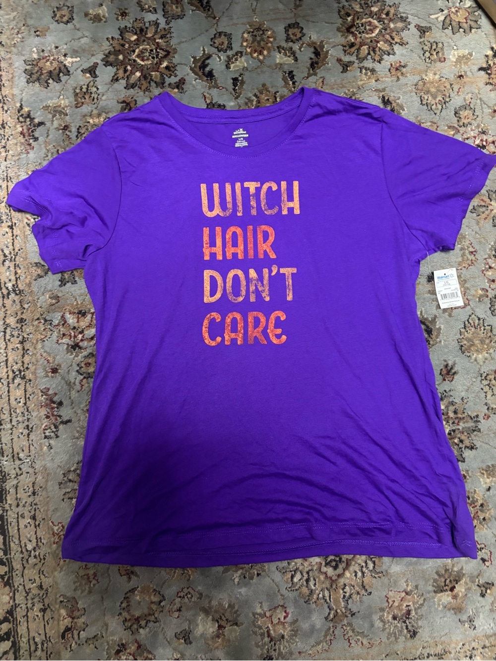 NWT Purple 'Witch Hair Don't Care' Graphic Tee